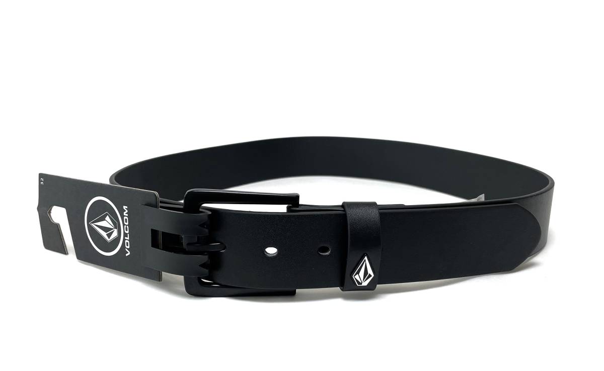 VOLCOM ボルコム D5942300BLK② ベルト ウエスト32インチ PU Belt 合成皮革 ポリウレタンレザー ブラック色 ヴォルコム 新品 即決 送料無料_画像1