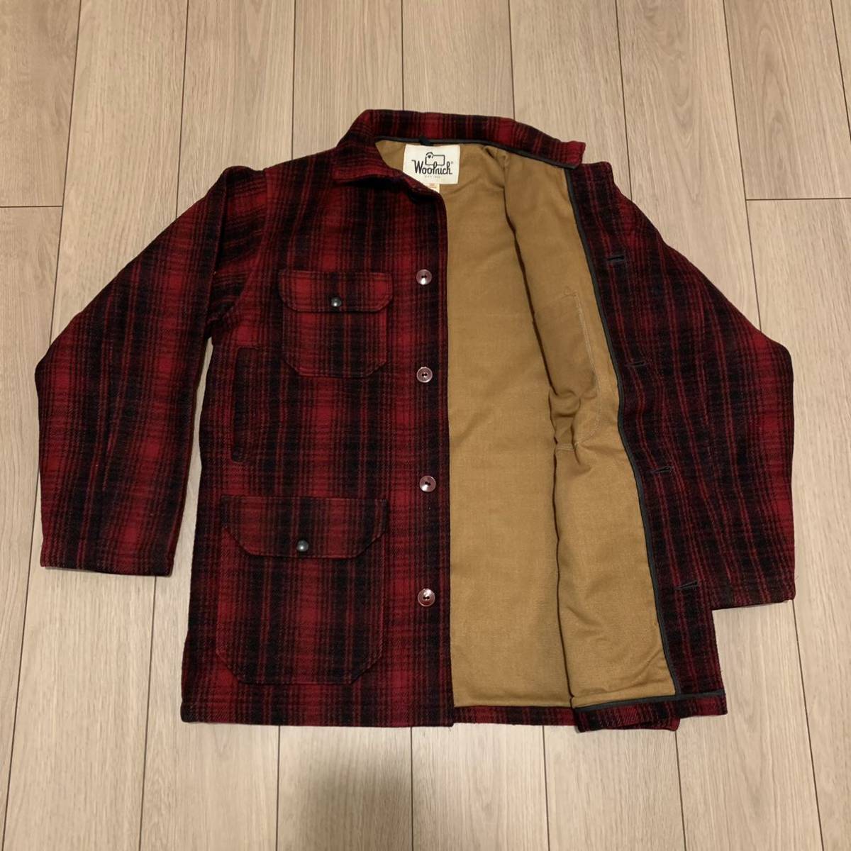 Woolrich ウールリッチ マッキーノクルーザー ハンティング ジャケット ウール カバーオール ビンテージ USA製 白タグ_画像3