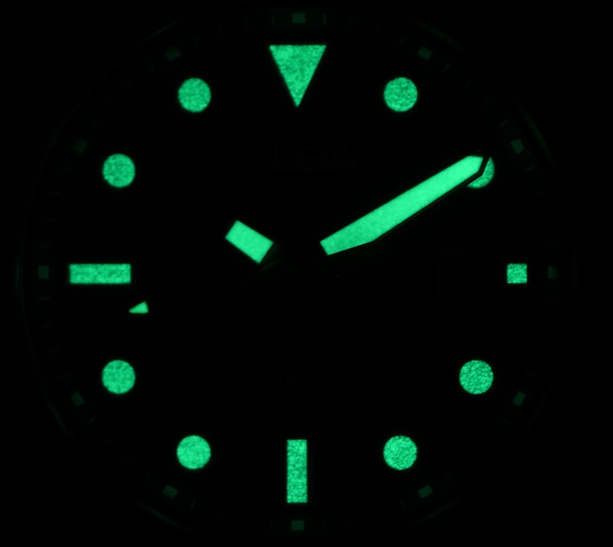 新品1円 逆輸入セイコーALBA 美しいグリーンメタリック 100m防水 スポーティ ラバーベルト メンズ激レア日本未発売アルバ SEIKO 腕時計_画像10