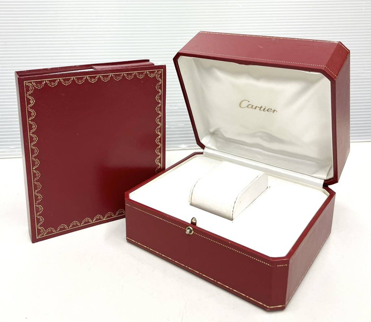 AK◆ Cartier カルティエ 時計用 空箱 カルティエ時計 BOX 時計ケース ジュエリーケース ボックス 説明書 現状品_画像1