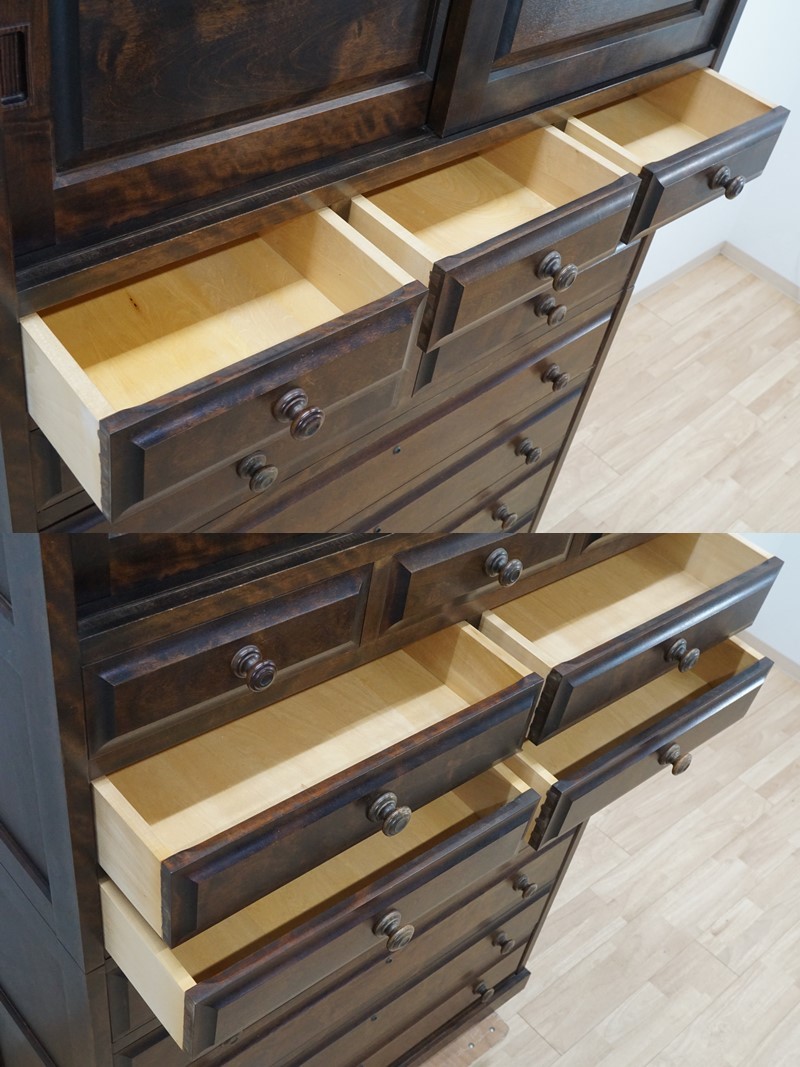  front da:[ Hokkaido .. furniture ] adjustment chest of drawers width approximately 119. height approximately 182. chest Western-style clothes chest natural tree birch material hippopotamus material peace furniture storage furniture .. furniture north .