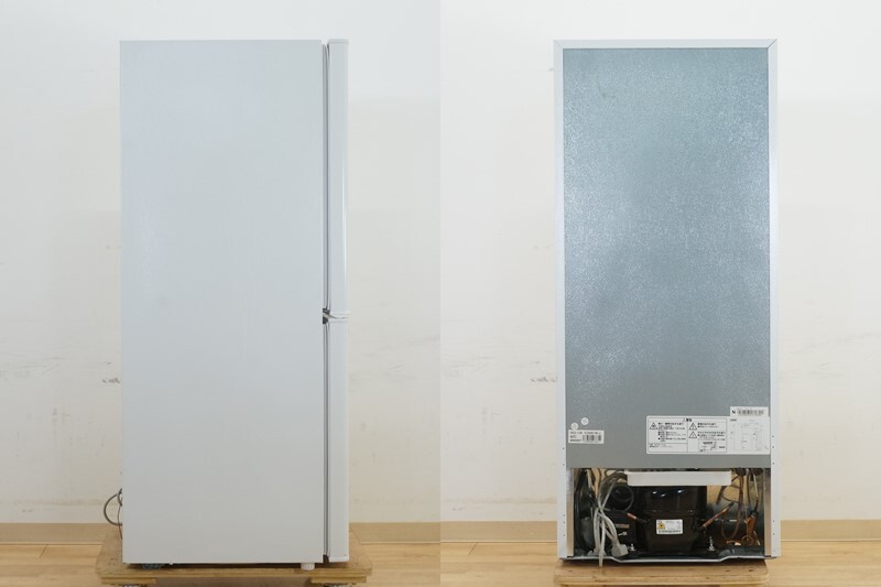 前ダ:【ニトリ】グラシア 2ドア 冷凍冷蔵庫 106L NTR-106 耐熱トップテーブル 冷凍ケース2段式 高さ調整棚 ★送料無料★_画像3