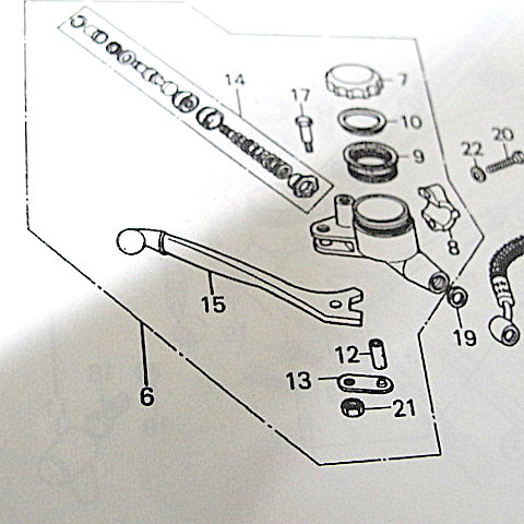 CB350F/CB400F　1972-1976　リプロダクション　純正対応　フロントマスターシリンダーリビルトキット　398/408cc 　B107_画像2