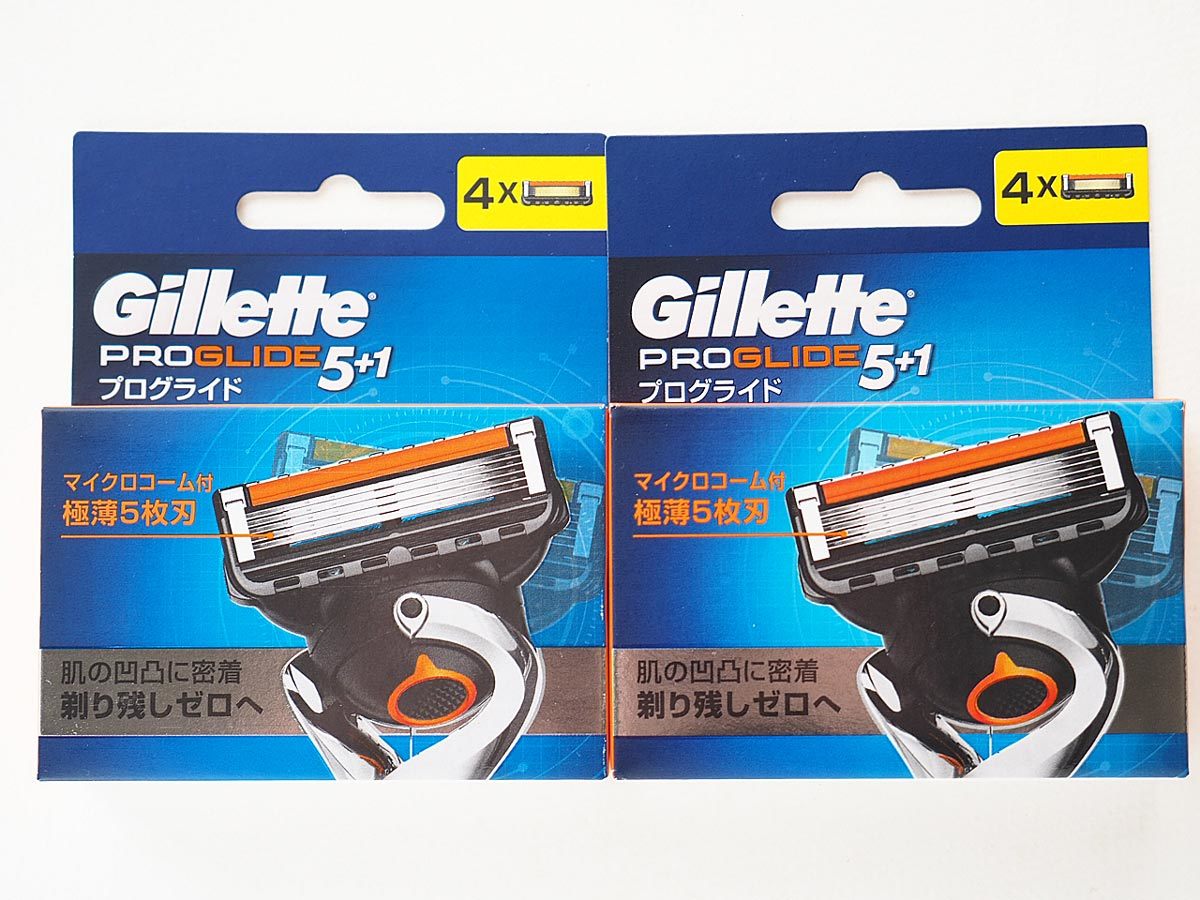 新品 Gillette ジレット PROGLIDE5+1 プログライド5+1 替刃 （4コ入） 2箱セット 合計8個_画像1