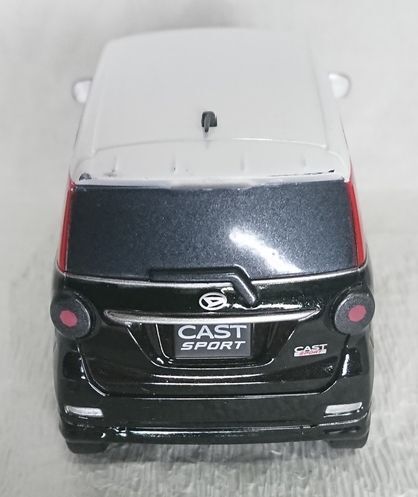 ダイハツ キャスト スポーツ DAIHATSU CAST SPORT ブラック×ホワイト プルバックカー ミニカー 中古現状品_画像3