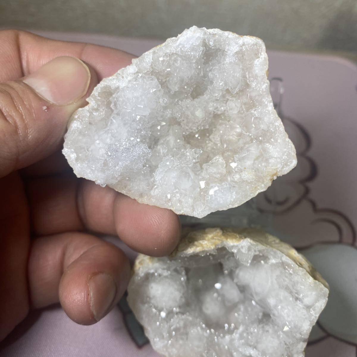 【爆レア　聖美結晶】モロッコ産100%完全体水晶クラスター原石（幸水晶）