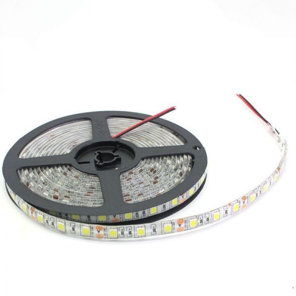 LEDテープライト イエロ 黄 24V 5M 5050SMD 白ベース 300連 防水 切断可 両面テープ付 正面発光 LEDテープ DD34の画像3