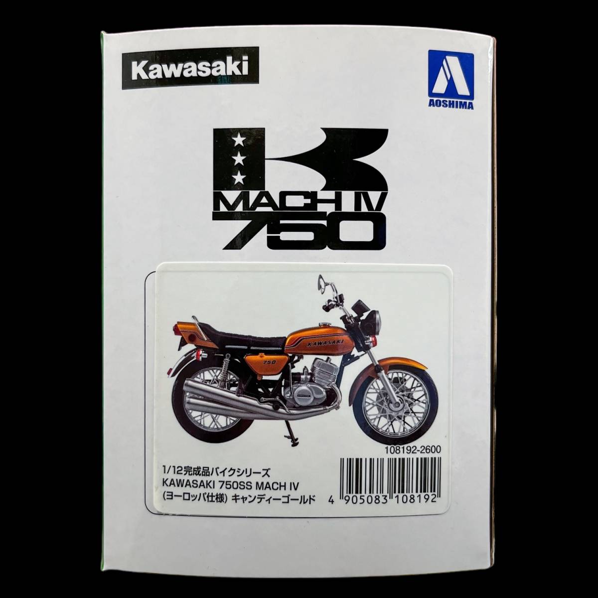 【美品】1/12 完成品 バイクシリーズ KAWASAKI カワサキ 750SS マッハ MACH Ⅳ キャンディ ゴールド_画像3