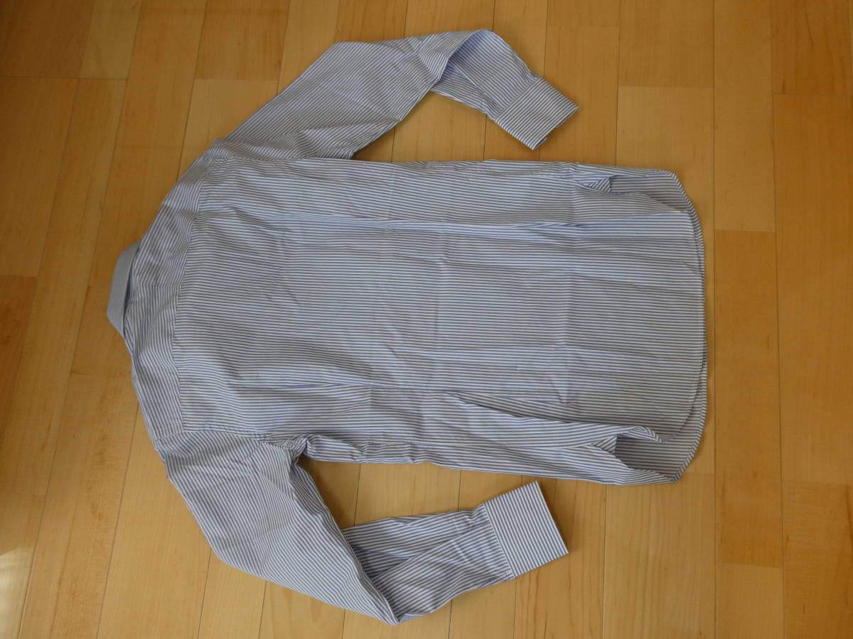NEXT BLUE ネクストブルー メンズ 長袖Yシャツ ブルーストライプ サイズS 37/(78-80) 新品未使用品の画像7