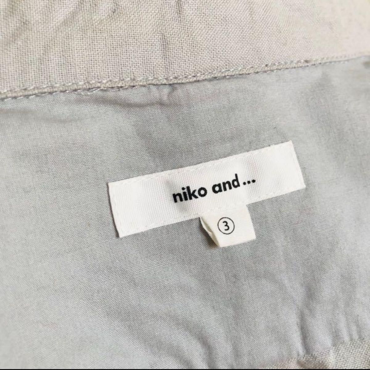 niko and.. 無地シャツ ライトグレー 長袖 3サイズ 新品未使用
