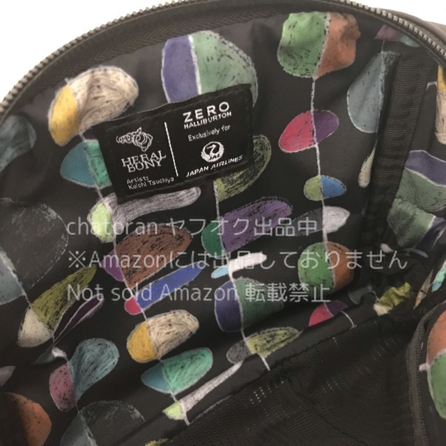  prompt decision 4300 jpy * not for sale * Zero Halliburton ×JAL/ Japan Air Lines * newest model First Class amenity pouch with logo keep hand attaching black / black 