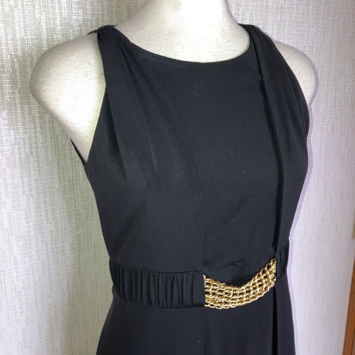  paul (pole) kaPAULE KA# вечернее платье джерси - One-piece чёрный черный #38# золотая цепь ремень дизайн # Франция высококлассный бренд #