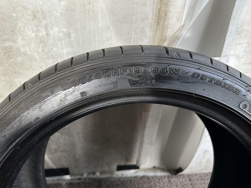 245/40R19 94W 2本 DUNLOP SP SPORT MAXX 050 DSST CTT【中古/埼玉より発送】_画像7