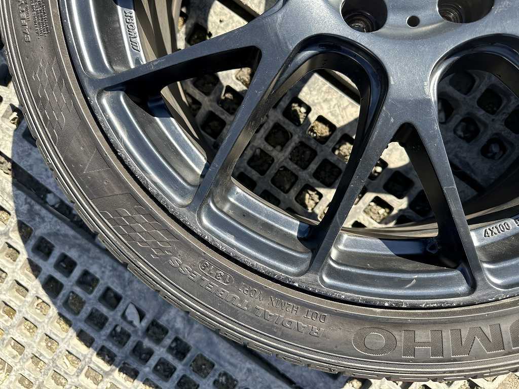 WORK IL AL4G インポートレーベル 4本 18in×7.5J +50 PCD112 5穴 225/40ZR18 KUMHO ECSTA PS71【中古/埼玉より発送】_画像6