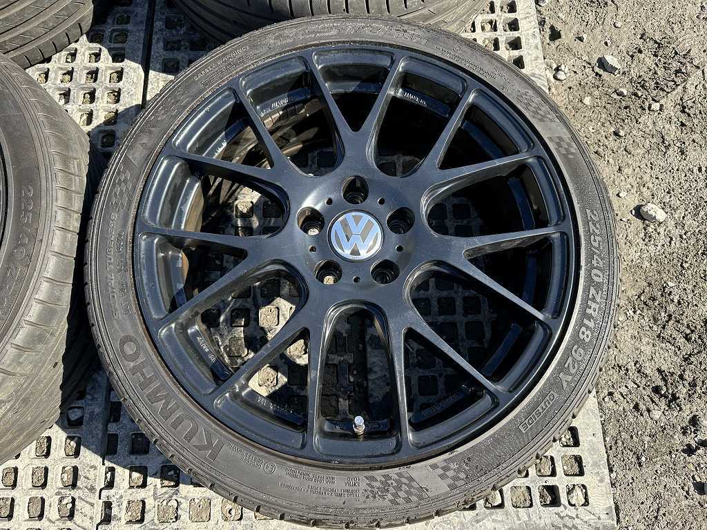 WORK IL AL4G インポートレーベル 4本 18in×7.5J +50 PCD112 5穴 225/40ZR18 KUMHO ECSTA PS71【中古/埼玉より発送】_画像5