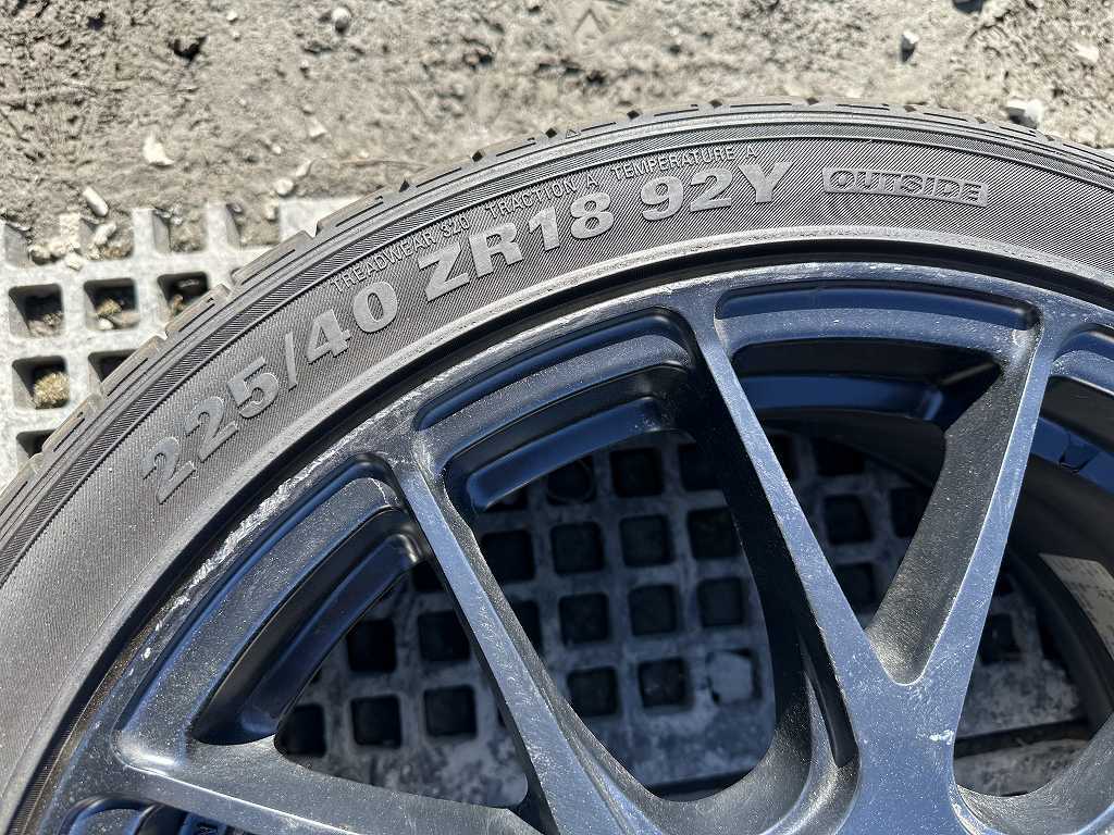 WORK IL AL4G インポートレーベル 4本 18in×7.5J +50 PCD112 5穴 225/40ZR18 KUMHO ECSTA PS71【中古/埼玉より発送】_画像8