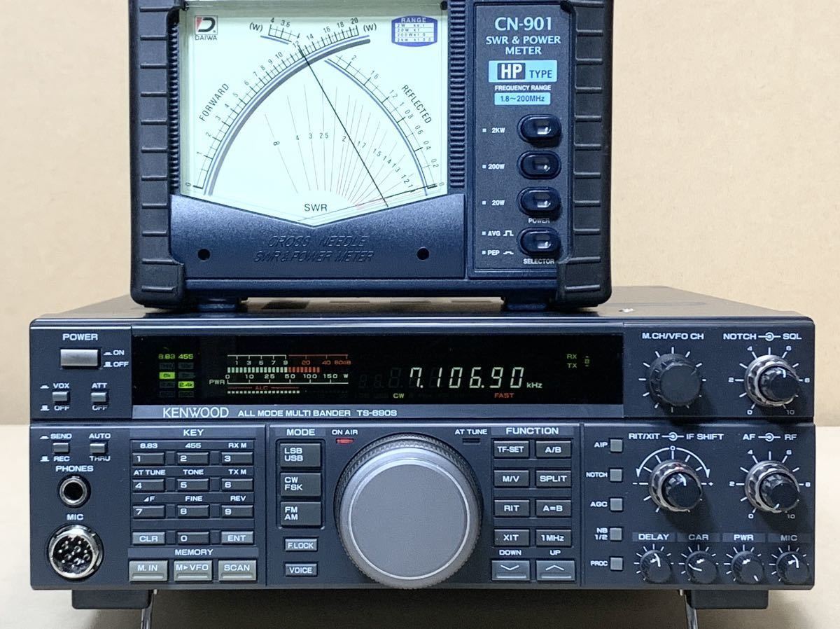 【即決有】TS-690SAT AT標準内蔵 綺麗 元箱/取説コピー付 ゼネカバ/CB帯送信改造/AFコン交換済 100W TS-450兄弟機 KENWOOD 4226_画像3