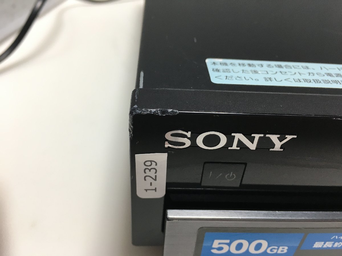 SONY　BDレコーダー　BDZ-RX50　中古品1-239_傷がございます