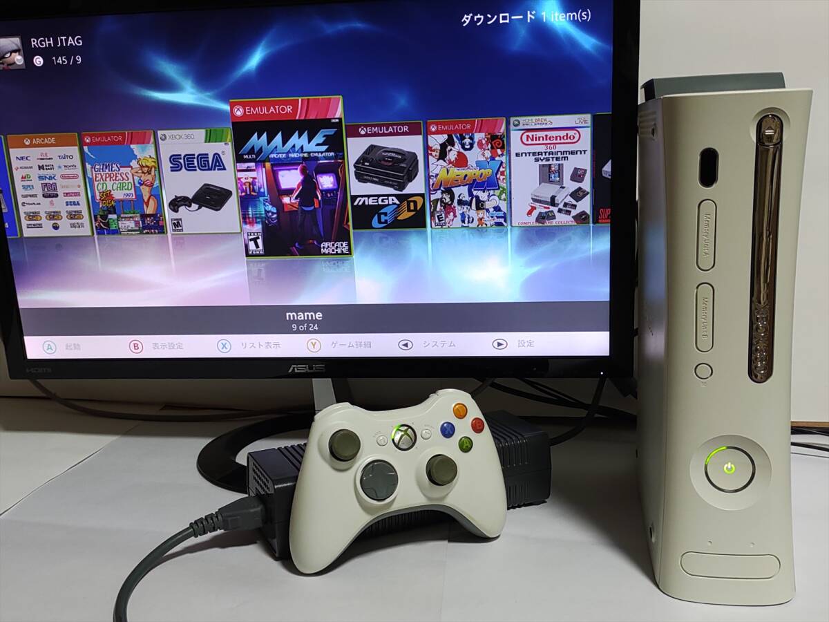 Xbox360 1TB HDD RGH 付属品付 動作OK 日本語化 (Jasper) [N866]_画像1