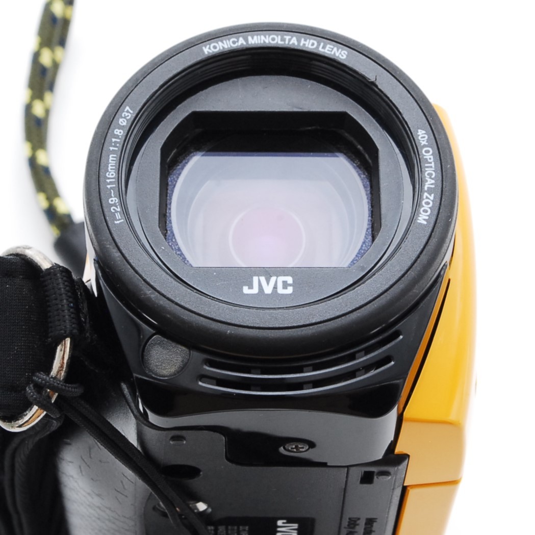 【Y1068】JVCKENWOOD JVC ビデオカメラ Everio R 防水 防塵 32GB マスタードイエロー GZ-R470-Yの画像5