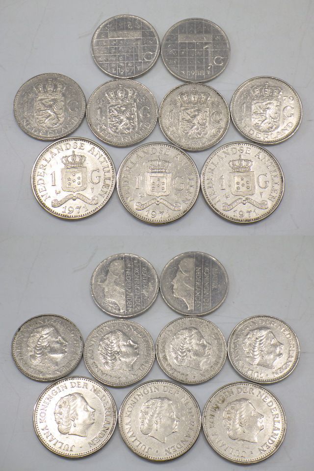 h4B020Z- 硬貨 旧硬貨 マン島 アイルダンド ベルギー オランダ ハンガリー オランダ1928年10セント銀貨など 計67枚_オランダ29枚