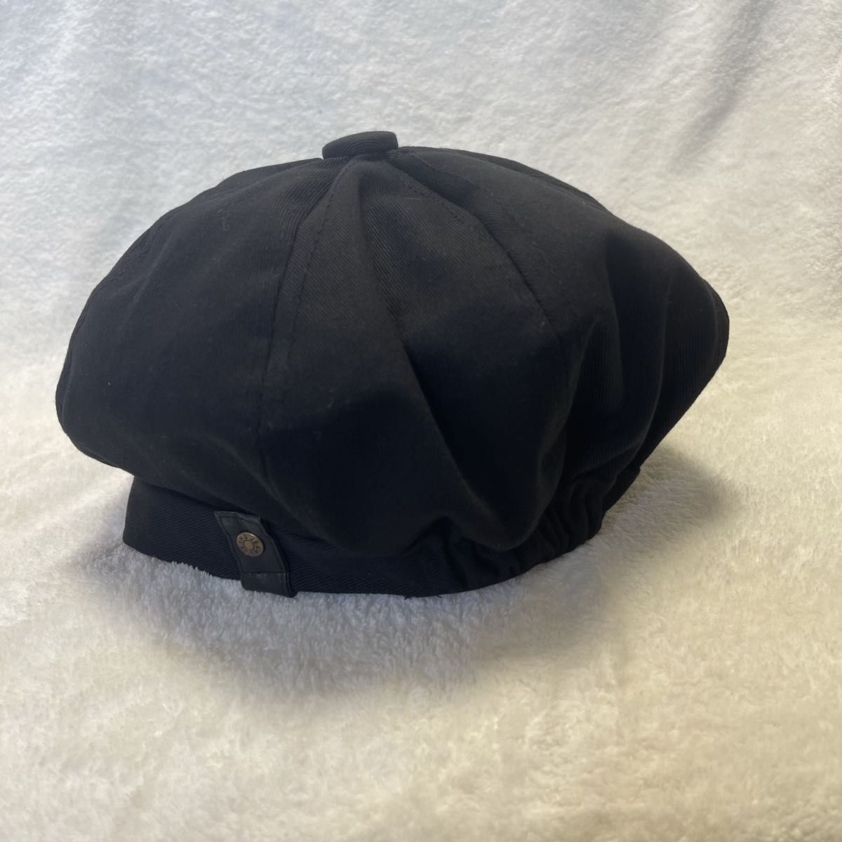 キャスケット ハンチング 黒 ブラック 男女兼用 帽子 ユニセックス ハット オシャレ メンズ レディース コットン素材