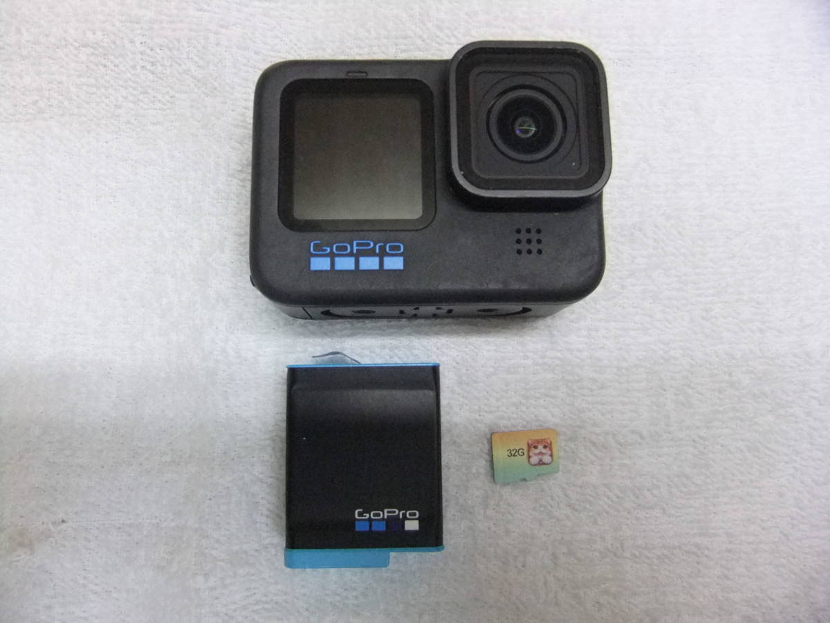 ゴープロ GoPro HERO 10 BLACK アクションカメラ デジタルビデオカメラ microSD32GB付 動作確認済 日本語なし 海外モデルの画像1