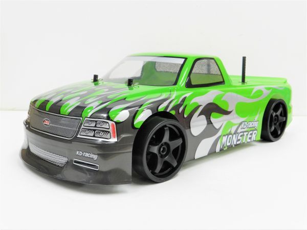  super-discount * has painted final product * full set . Japan nationwide free shipping * turbo with function 2.4GHz 1/10 drift radio controlled car Chevrolet C1500 type green 