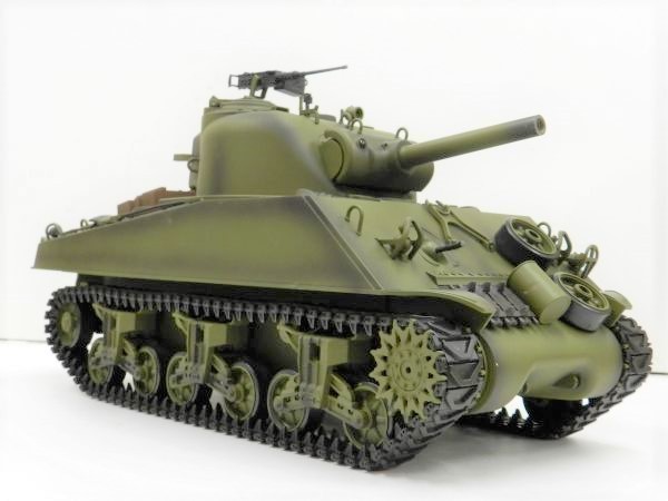 【良好品】 Ver.7.0 Long Heng 塗装済み完成品戦車ラジコン】 対戦可能 【赤外線バトルシステム付 2.4GHz 3898-1 シャーマン M4A3 1/16 戦車、軍用車両