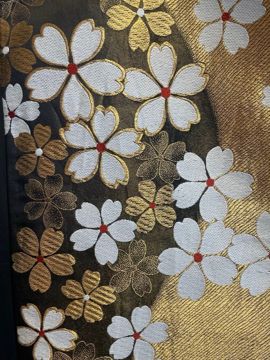 成人式　振袖　袋帯　桜模様織り出し長さ４３６cm 幅３１cm　（１０６）