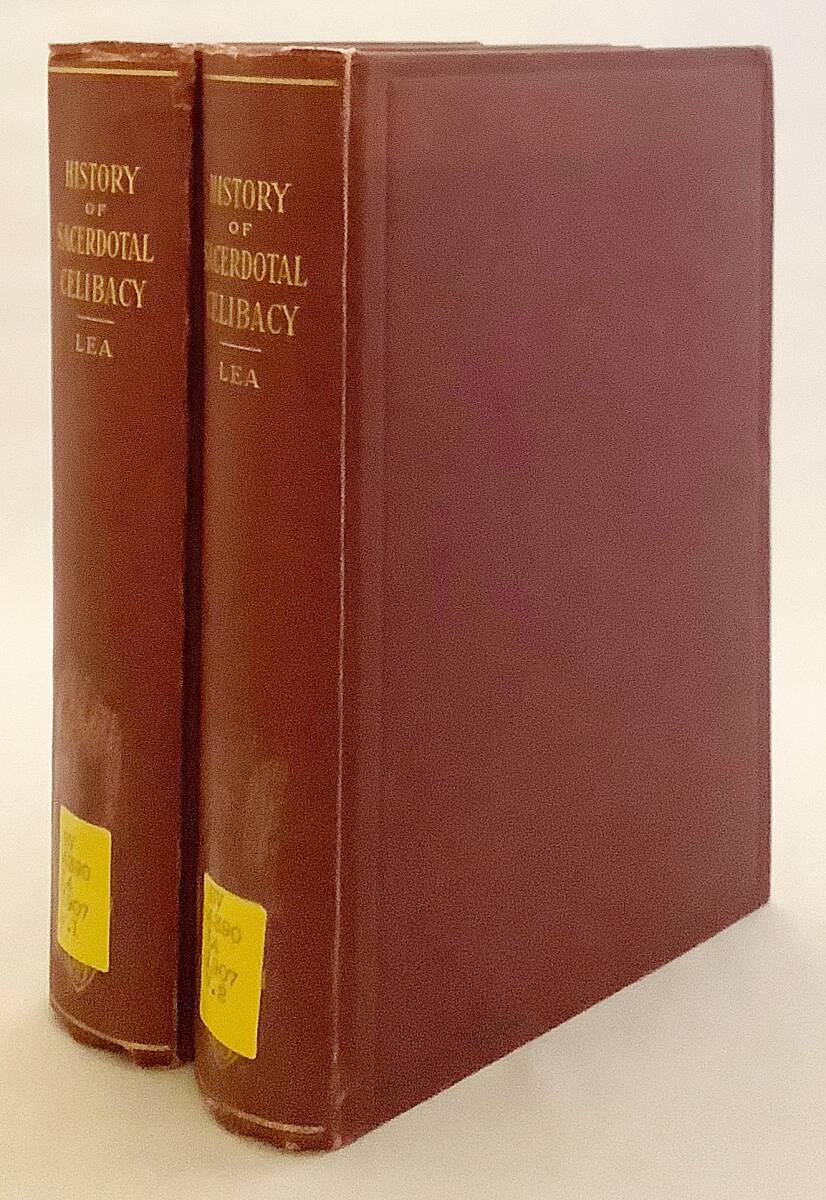 洋書 全2冊揃い キリスト教会 聖職者の独身制史 History of sacerdotal celibacy in the Christian church 1907年3版改訂 ●カトリック_画像1