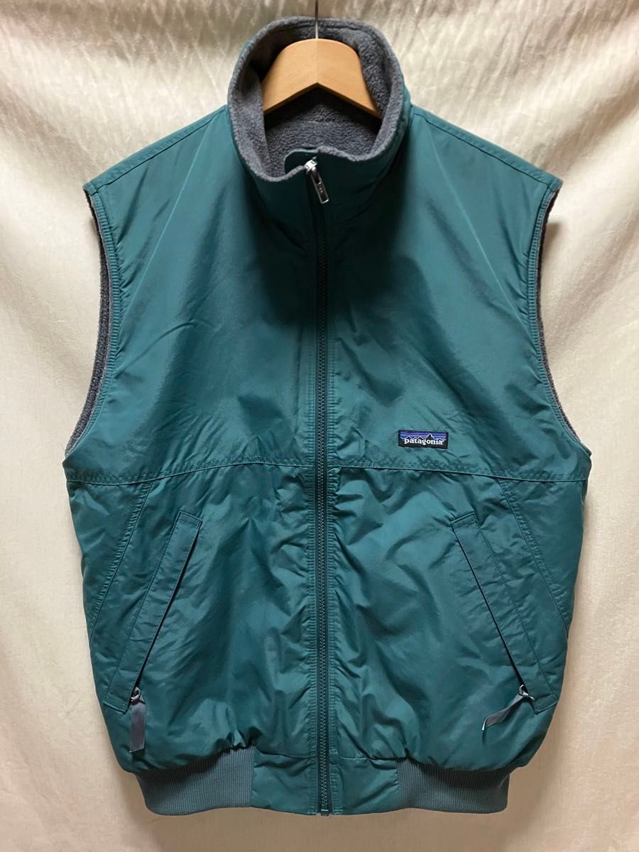 美品 patagonia シェルドシンチラベスト M フリース ナイロン インサレーテッド パフボール ベスト surf mars