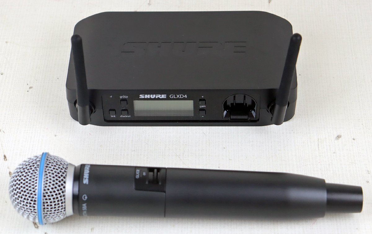 M★中古品★音楽機材 『GLX-D24J/B58-Z2』 SHURE/シュア ワイヤレスシステム GLXD4 レシーバー & GLXD2 トランスミッター_画像4