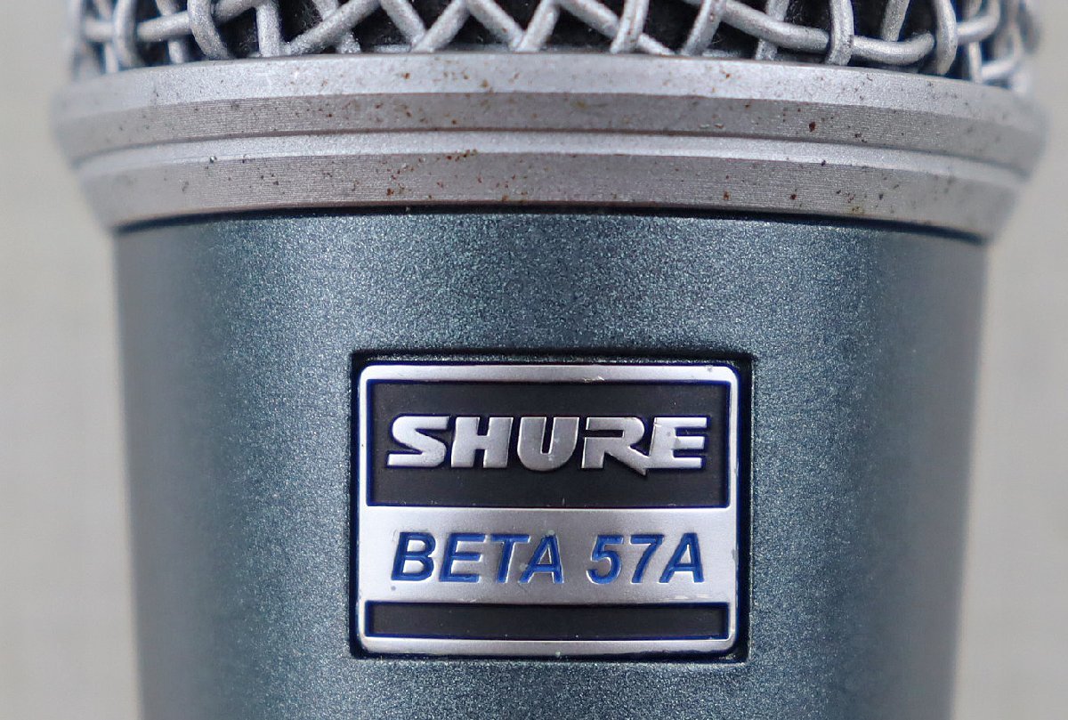 S◎ジャンク品◎楽器用ダイナミックマイクロホン『BETA 57A』 SHURE/シュアー 本体のみ ※箱&取扱説明書&ケース&マイクホルダー欠品_画像5