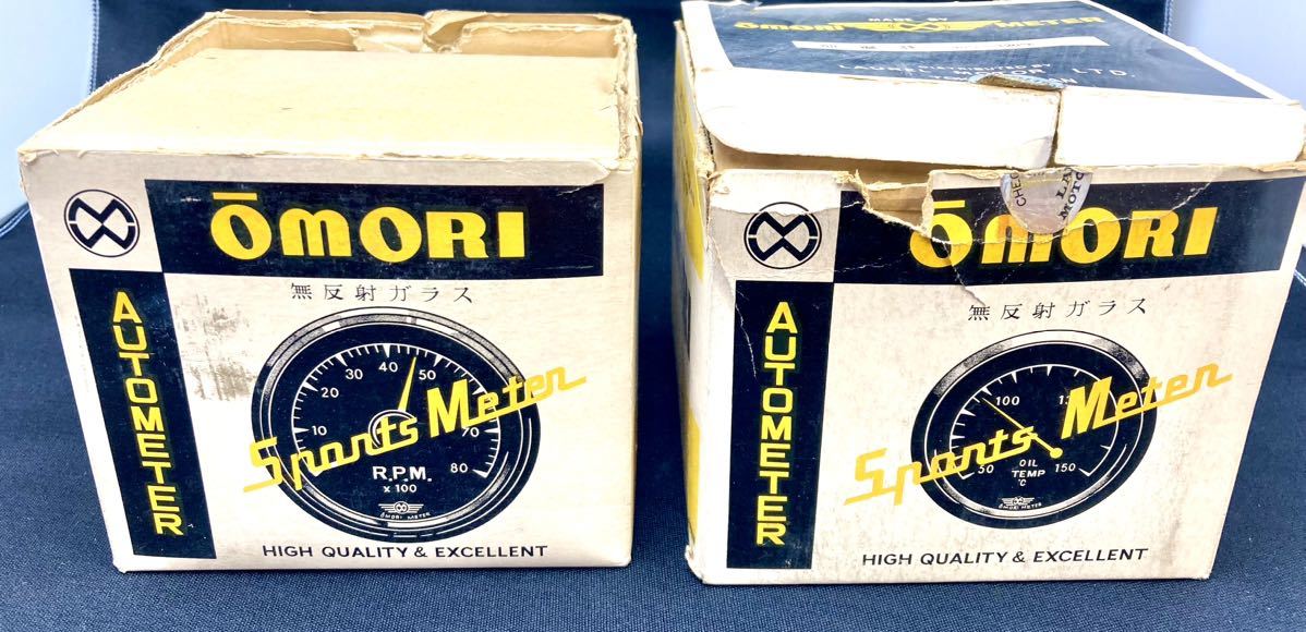  Omori OMORI Showa era 44 year made? machine meter water temperature gage oil temperature gauge 52 pie dead stock unused goods 
