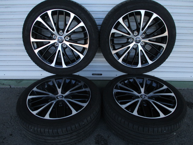 AXVH70 カムリ 純正アルミ 18×8.0J＋50　235/45R18 中古　セット　検　HV WS TOYOTA アルミホイール ENKEI G レザーパッケージ CAMRY_画像1