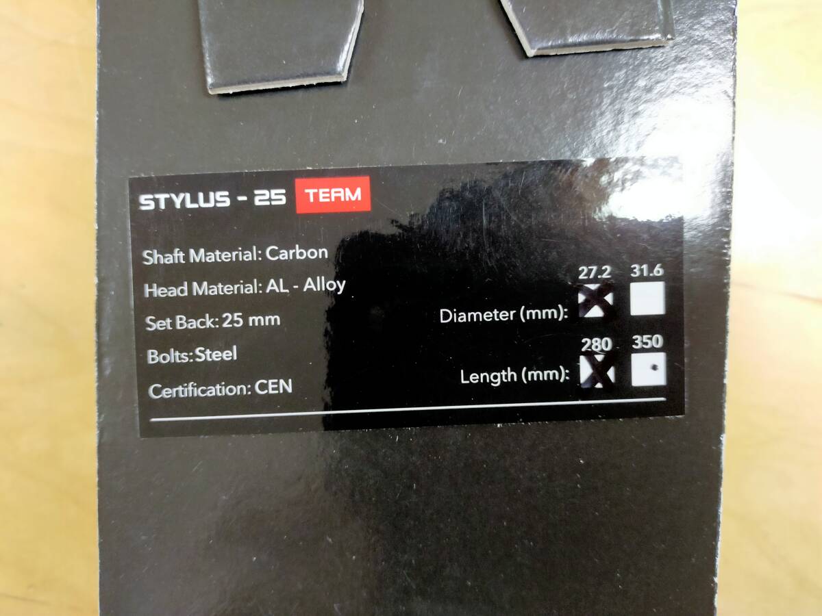 6120円 STYLUS 25 TEAM 27.2×280mm セットバック25mm カーボン 6120円 STYLUS 25 TEAM 27.2×280mm セットバック25mm カーボン