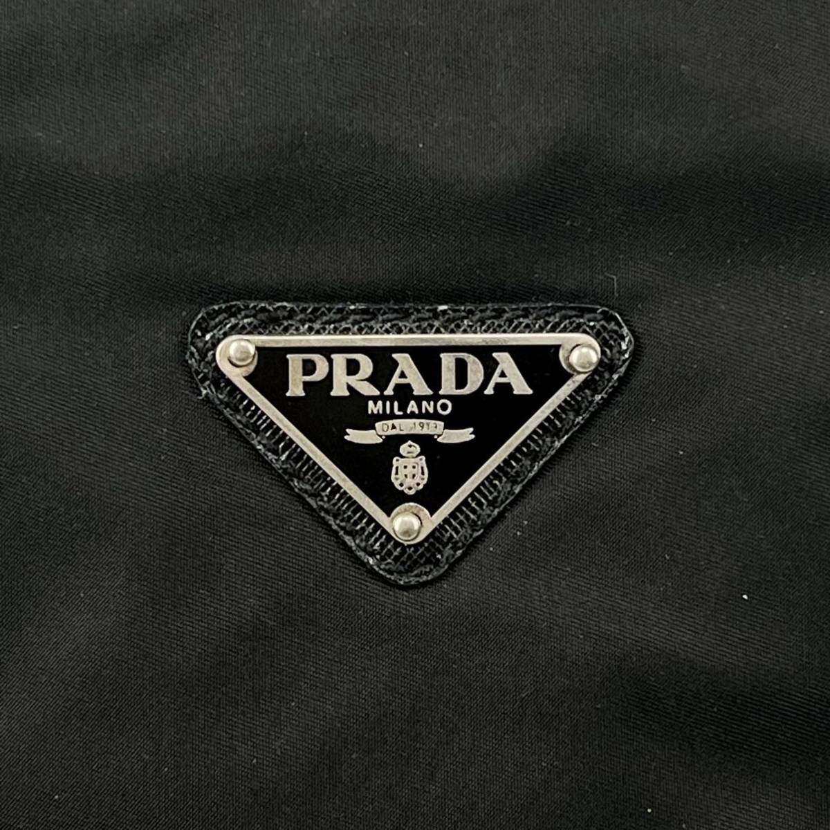 1円〜【美麗品 激レア】PRADA プラダ 三角プレート ナイロン×レザー トートバッグ ハンドバッグ ブラック 大容量 A4サイズ収納◎メンズ_画像5