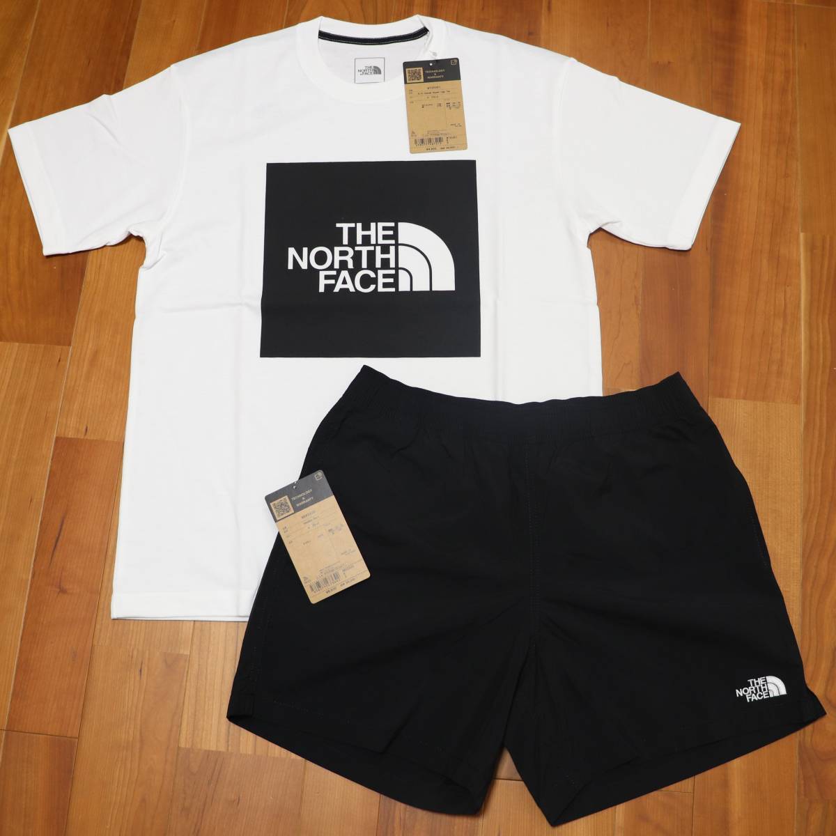 ★☆新品 上下セット 11880円（S）THE NORTH FACE ザ ノース フェイス 半袖 Tシャツ 白 NT32351 ショート パンツ 黒 NB42335★★