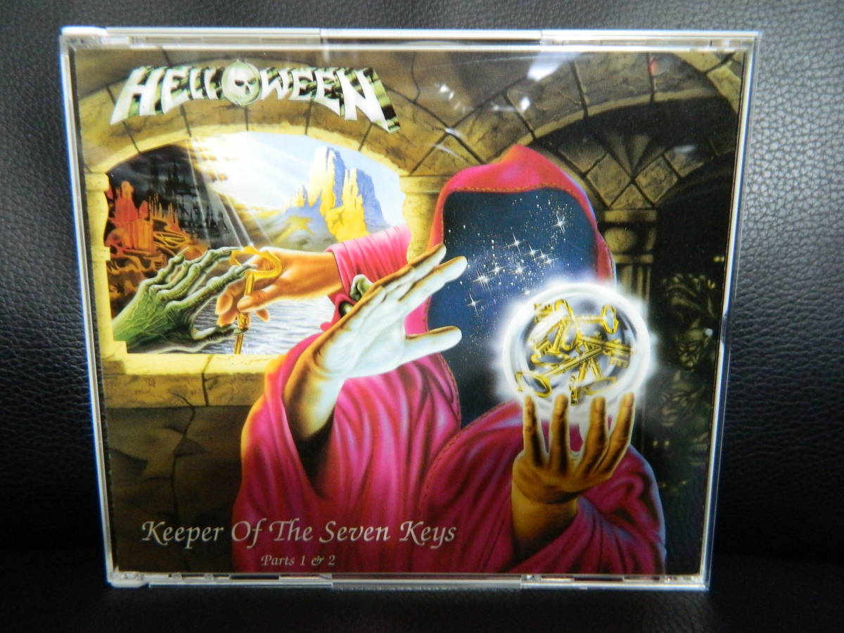 (42)　 HELLOWEEN　　/　 　Keeper Of The Seven Keys Parts 1 & 2　　　 日本盤　 2枚組　 ジャケ、経年の汚れあり_画像1