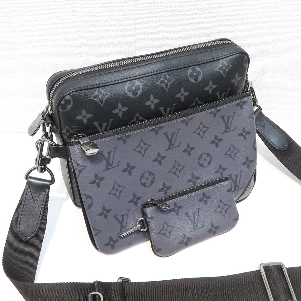 ルイヴィトン LOUIS VUITTON モノグラム・エクリプス トリオ・メッセンジャー／ショルダーバッグ M69443 美品 [質イコー]の画像3