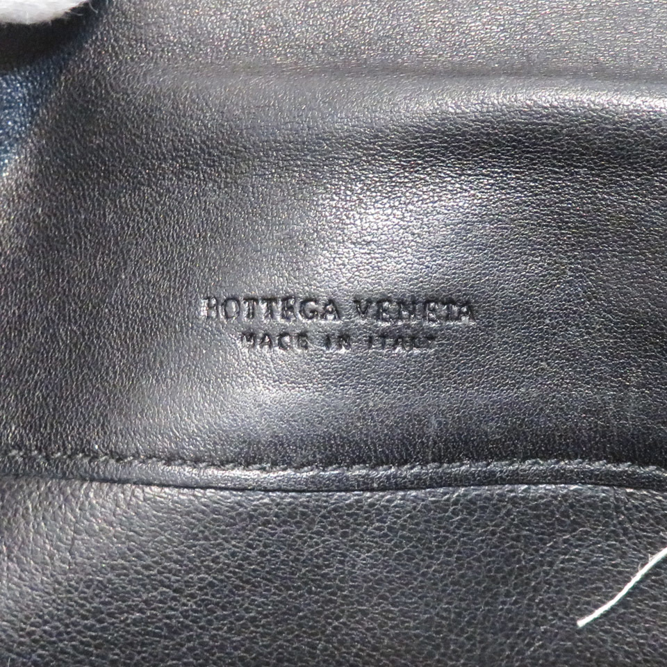 ボッテガヴェネタ BOTTEGA VENETA イントレチャート 二つ折り長財布 150509 ブラック レザー 中古 [質イコー]の画像7