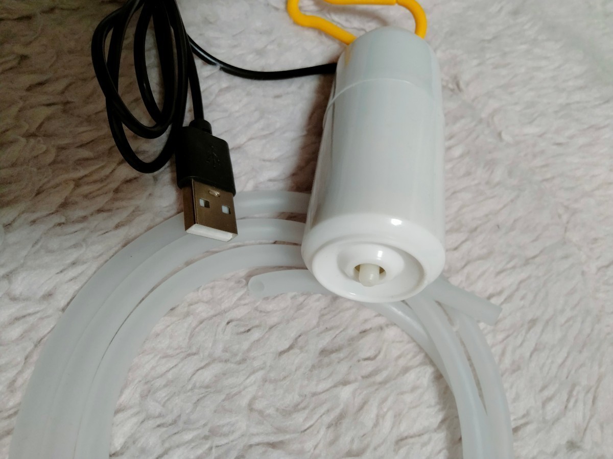 USBエアーポンプ ブクブク　水槽 釣り アクアリウム 酸素 エアーレーション エアポンプ チューブ約100cm_画像2