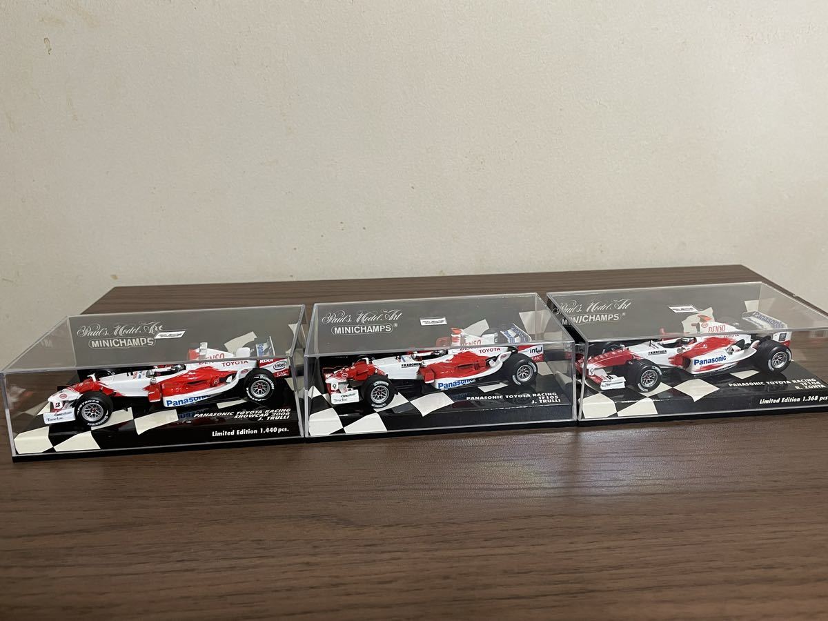 未使用品　1／43ミニチャンプス　Panasonic Toyota Racing DENSO トゥルーリ 2005 2006 Panasonic Toyota Racing 2004 R.ZONTA #16 3台_画像1