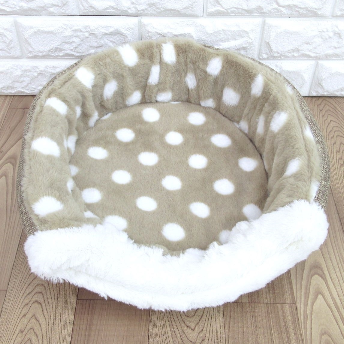  price cut! new goods 2way pet house [ dome type pet sofa ] on push . cushion bed .. change pet dome dot pattern green 