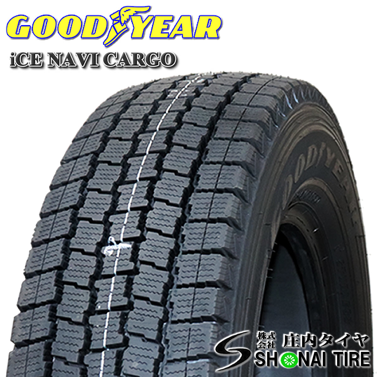 冬4本 195/80R15×6J 139.7-6穴 +45 グッドイヤー アイスナビカーゴ 2023年 ナイトロパワー M10パーシング ブラッククリア 会社宛 送料無料_画像3