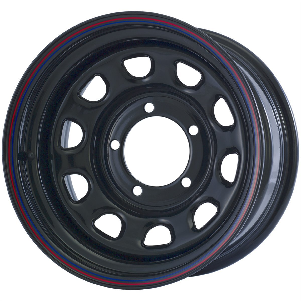 新品 1本価格 会社宛 送料無料 15×8J 5穴 139.7mm ET-20 SHONE SST DAYTONA デイトナブラック 赤青ライン ジムニー ラングラー NO,SH180_画像1