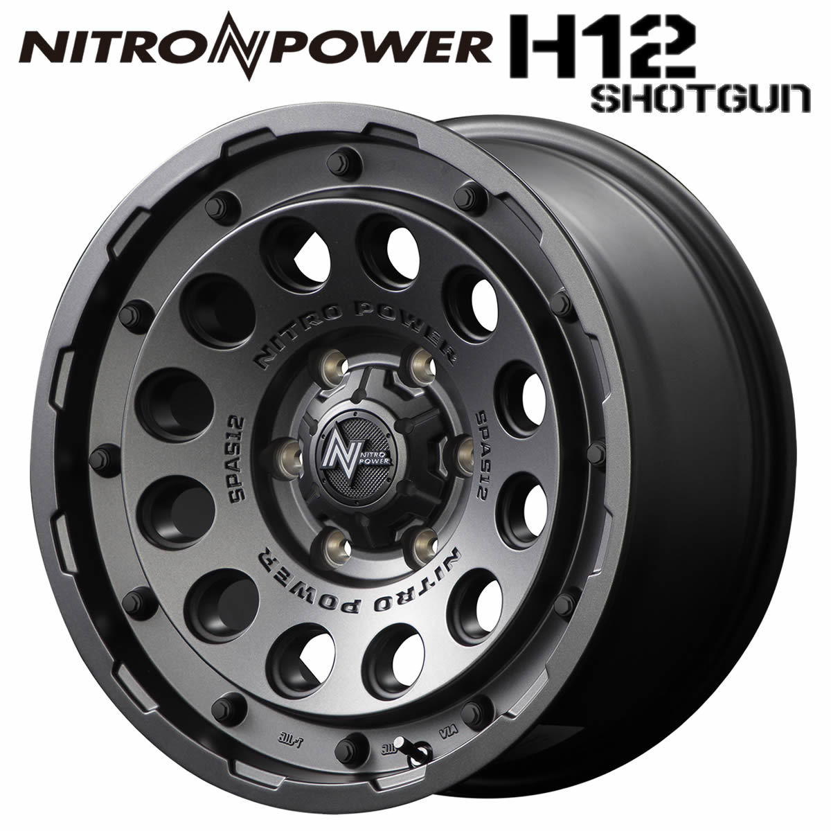 冬 4本SET 265/65R17×8J 139.7-6穴 +20 トーヨー GSI-6 2022年製 ナイトロパワー H12 SHOTGUN バレルブラック 会社宛 送料無料 在庫要確認_画像3