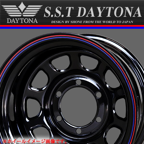 新品 1本価格 会社宛 送料無料 15×8J 5穴 139.7mm ET-20 SHONE SST DAYTONA デイトナブラック 赤青ライン ジムニー ラングラー NO,SH180_画像3