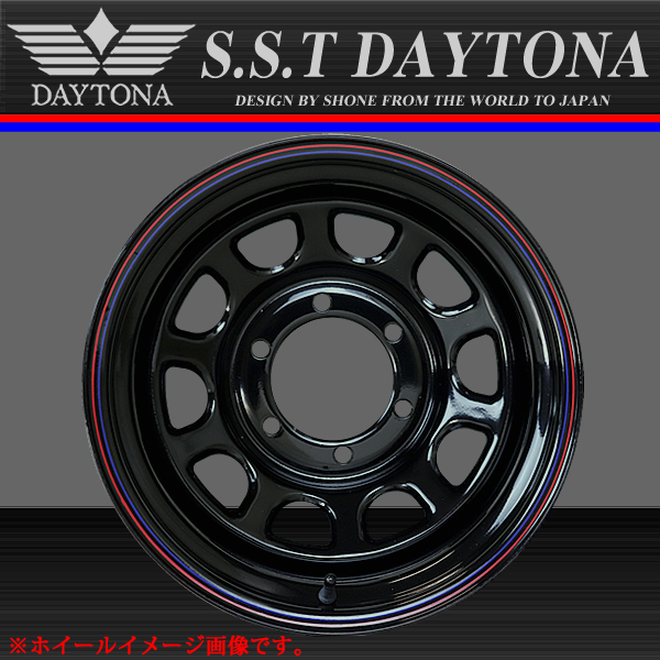 新品 1本価格 会社宛 送料無料 15×8J 5穴 139.7mm ET-20 SHONE SST DAYTONA デイトナブラック 赤青ライン ジムニー ラングラー NO,SH180_画像2